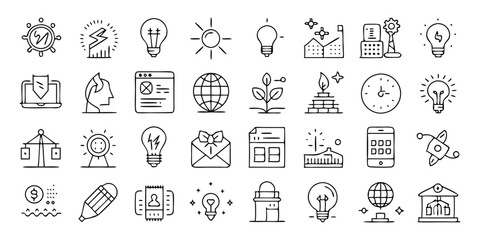 set of icons of people