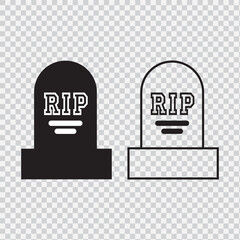 Tombstone icon set an illustration