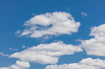 Clouds in The Blue Sky. Europe, Lithuania. Beautiful Background.