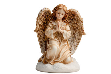 Naklejka premium Angel figurine for Christmas isolated