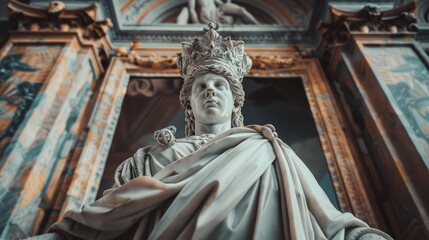 Obraz premium A marble statue of a king or queen