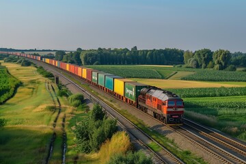 Freight transportation by train. Logistics. World Trade Organization