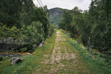 The Vindhellavegen Old Road of Laerdal, Western Norway.