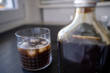 glass of coffee with ice