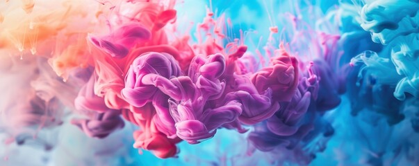 Obraz premium Colorful ink clouds in water, abstract background