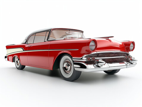 Retro car isolated on a white background