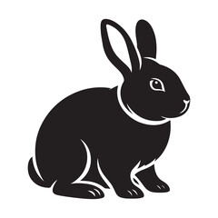 Rabbit vector silhouette