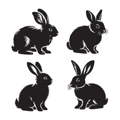 Rabbit vector silhouette