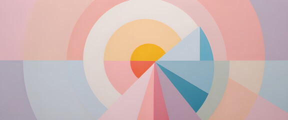 Obraz premium illustrazione con elementi geometrici a tema minimalista astratto contemporaneo