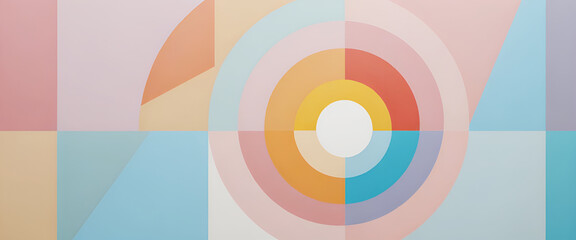 Obraz premium illustrazione con elementi geometrici a tema minimalista astratto contemporaneo