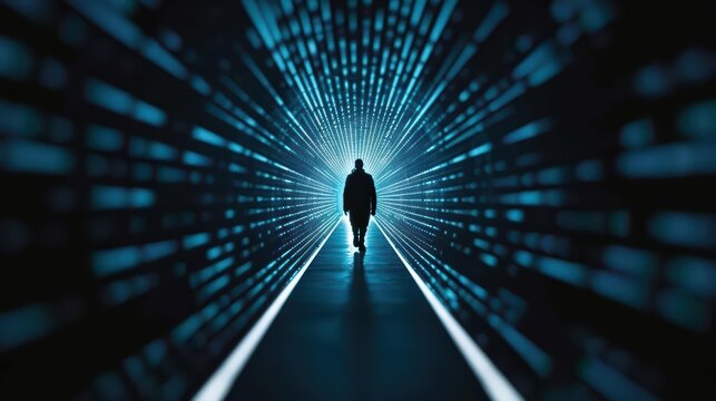 Navigate the cybernetic realm of business, where connectivity and strategy drive success, leaving space for your message to thrive with copy space