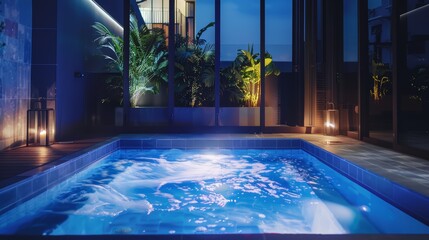 Fototapeta premium A small, intimate plunge pool on a private terrace