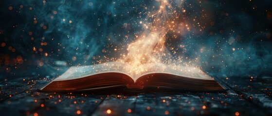 AI composing a mystery novel with suspenseful imagery, AI storytelling, intriguing and dynamic