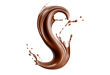 Milk chocolate Splash. Liquid chocolate. Milk and chocolate flow. 