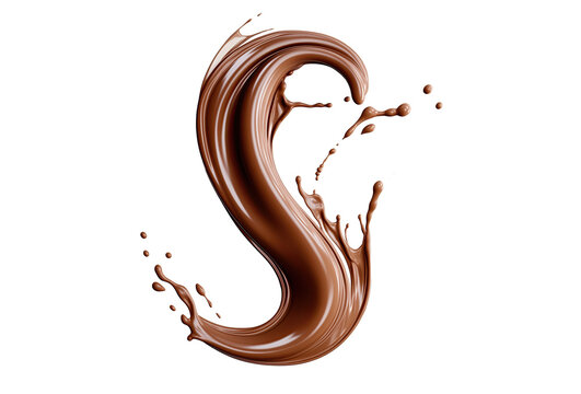 Milk chocolate Splash. Liquid chocolate. Milk and chocolate flow. 