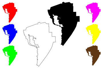 Assumption County, Louisiana (U.S. county, United States of America, USA, U.S., US) map vector illustration, scribble sketch Assumption Parish map