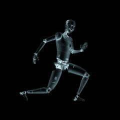 almost human cyberman is doing a robot dance