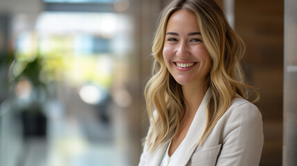 Obraz premium Professional Corporate Business Smiling Woman Medium shot Stock Images