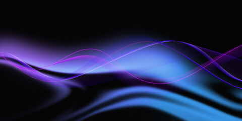 Abstract blue-violet wave background for technology and futuristic themes, presentations, web design and digital art.