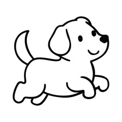 A cute dog silhouette vector art