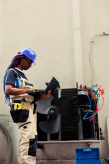 Licensed technician commissioned for outside hvac system annual maintenance, looking for...