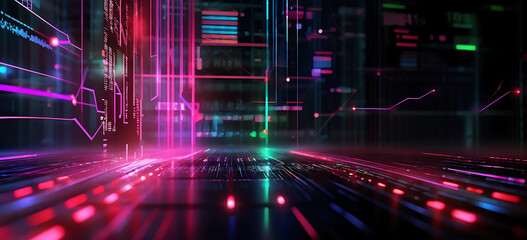  Digital background ideal for technological operations, neural networks, AI, data transmission and encryption, digital archives, audio and visual representations, scientific research 