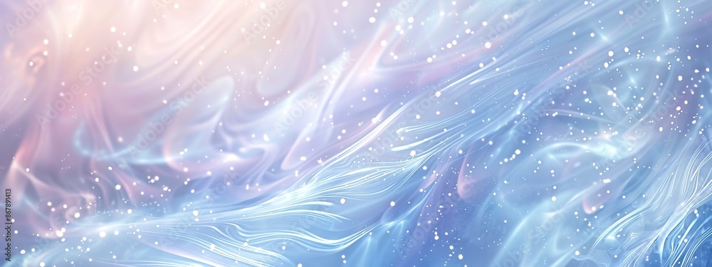 Poster abstract swirl of pastel colors with sparkles. concept of color gradient, dreamy backdrop, ethereal 