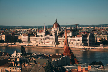 Naklejka premium Hungarian parliament city.