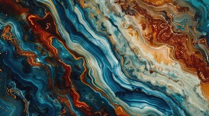 Fluid marble patterns with rich, contrasting colors flowing together.