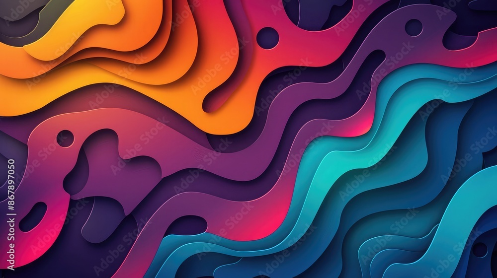 Poster modern abstract background with overlapping shapes and subtle gradients.