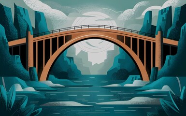An arch bridge is a bridge shaped as an upward convex curved arch to sustain the vertical loads. A simple arch bridge works by transferring its weight and other loads partially into a horizontal.