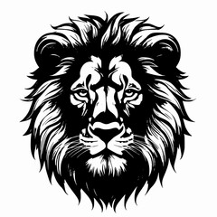 Obraz premium Lion face head vector illustration design isolated on white background