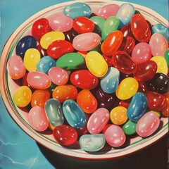 candy sweets in a plate drawing