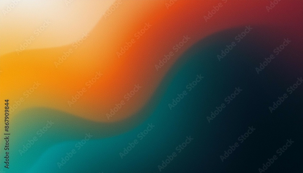Poster dark color gradient background, grainy gradient luminous color splash wave, abstract noise texture g