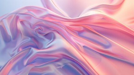 Obraz premium Soft background with flowing cloth for product presentation. Luxury 3D render advertisement, perfect for event jewelry mockup and copy space.