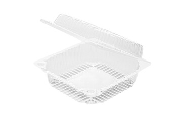 Transparent lunch box. Food container. Disposable tableware.