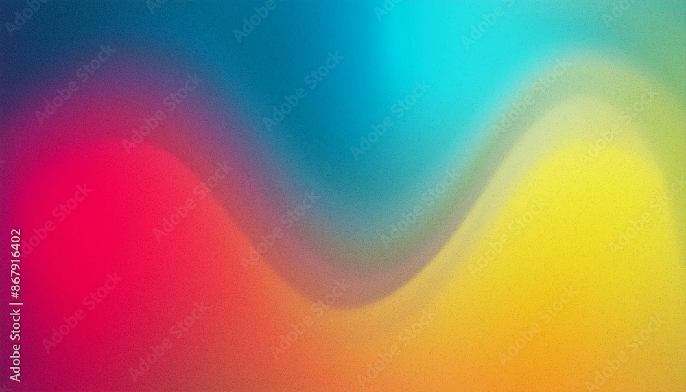 Aufkleber digital grainy gradient with multicolored bright effect in 3d illustration, abstract background mode