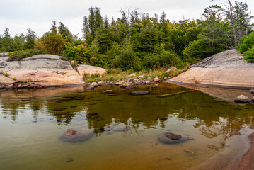 One of thousands of  scenic islands in Georgian Bay that are free and available for canoe camping - a wonderful opportunity to the adventuresome.