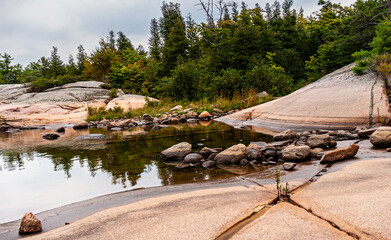 One of thousands of  scenic islands in Georgian Bay that are free and available for canoe camping - a wonderful opportunity to the adventuresome.