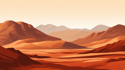 Naklejka premium sunset in the desert