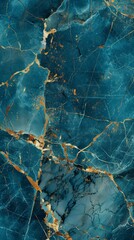 Blue marble texture with gold veins, abstract background. Luxury and elegance concept