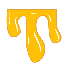 vector illustration of dripping honey