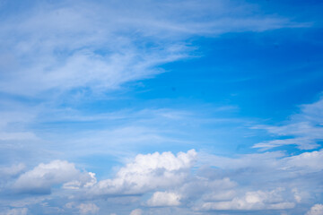 The sky is blue and cloudy