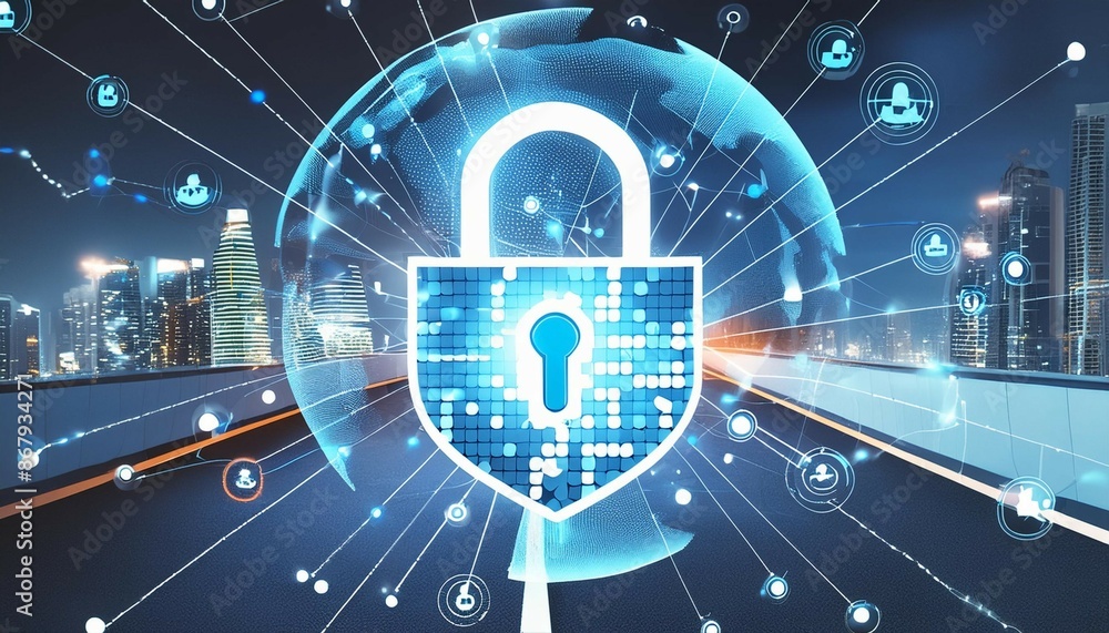 Poster global digital network and data protection