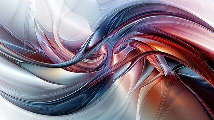 Elegant Abstract Pattern with Contrasting Colours and Smooth, Flowing Curves