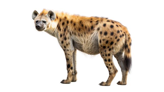 A hyena on transparent background