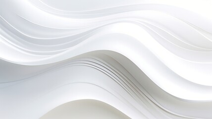 Fototapeta premium Abstract white background with wavy lines