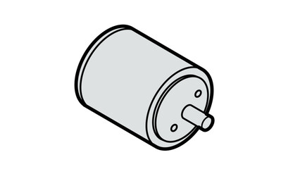 A line drawing showing a DC permanent magnet electric motor