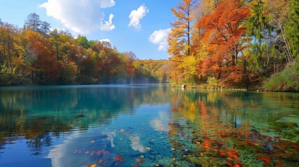 Fototapeta premium Relaxing by a Serene Lake
