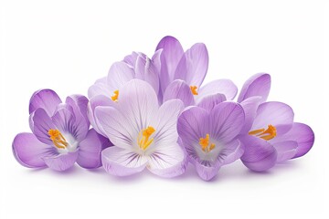 Obraz premium Crocus Isolated on White Background. Beautiful Crocus Flower